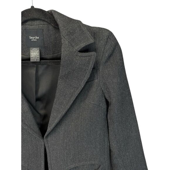 Smythe Les Vestes Wool Blend Cropped Blazer Jacket - Gray, US 2 - Picture 6 of 15